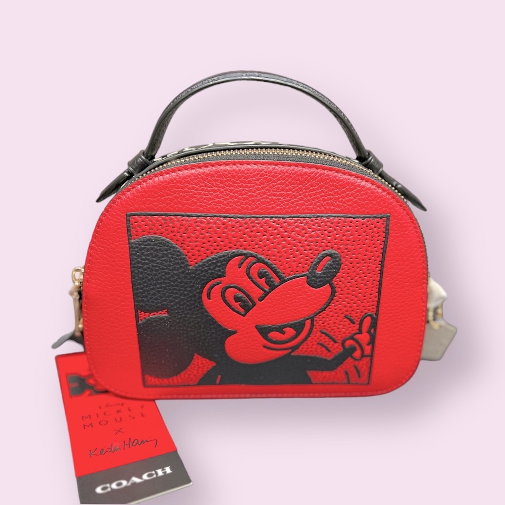 Coach Red Mickey Mouse Crossbody Bag